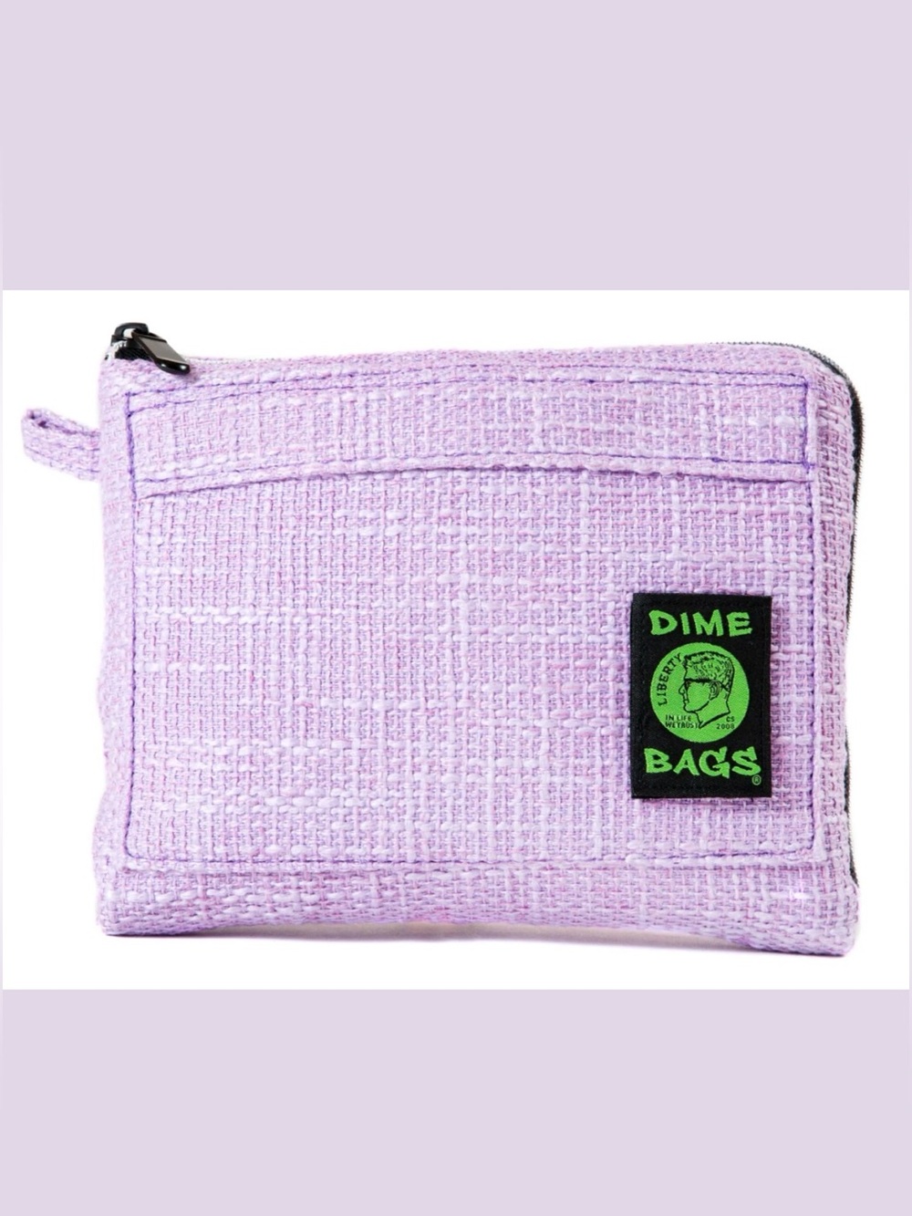 Dime Bags 10” Hemp-Blend 3-Pocket Padded Pouch W/Removable Patch Purple NWT 420